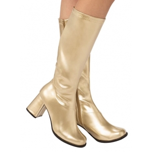 70s Costume Gold Go Go Boots - Womens 70s Disco Costumes